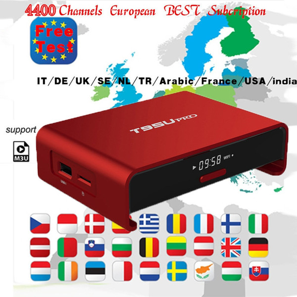 IPTV Arabic T95u pro tv box with Streaming iptv m3u Apk free 4400 live tv+ Europe USA Canada UK Germany channels