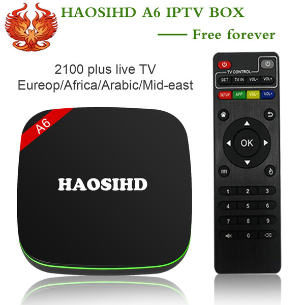 Android 7.1 IPTV box FireIPTV A6 free lifetime with 2500 Europe/Africa/Americia lliv tv VOD movie no monthly fee