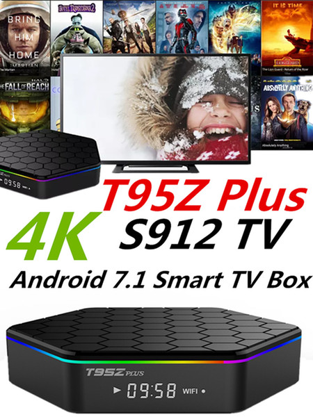 T95ZPLUS smart set-top BOX 2G/16G 8-core hd network player android 7.1 TV BOX.