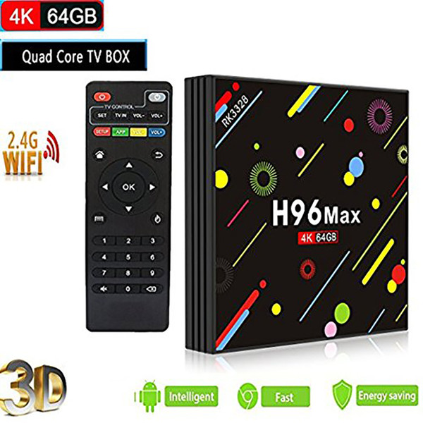 Built In 2.4g+5g Dual Band WIFI Airplay 4k Player RK3328 Rockchip Fast 4GB Ram 32GB Rom Android 7.1 TV Box H96 MAX by ottie