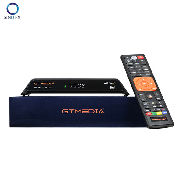 GTMEDIA V8 Pro2 DVB-S2 & T2 & Cable & ISDB-T Combo set top box updated from V8 Golden full HD 1080P H.265 supports IPTV,Power Vu BISS KE