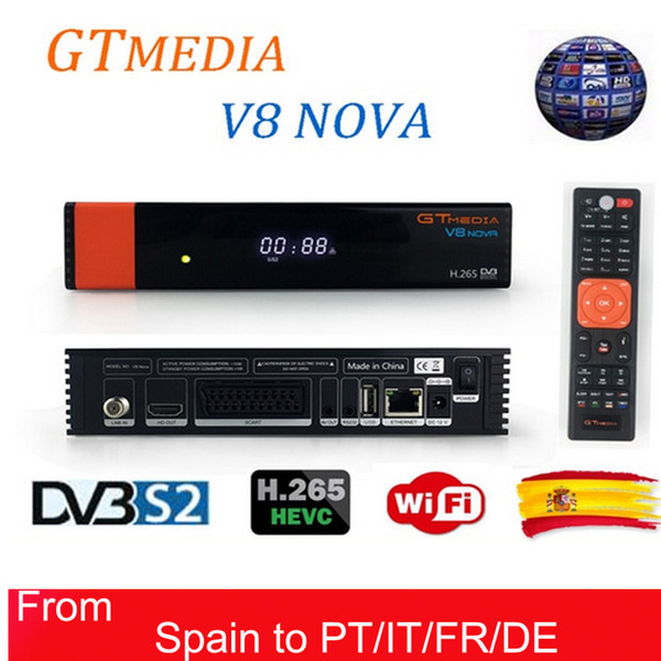 GTMEDIA V8 Nova H.265 Full HD DVB-S2 Built-in WIFI TV Satellite Receiver Support Youtube PowerVu Youporn Redtube by Freesat