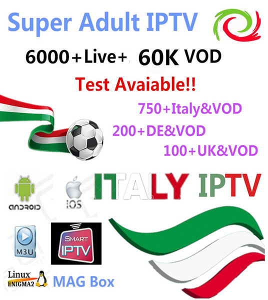 GOTiT Italy IPTV M3U Subscription 6000+Live Super Italia IPTV Germany Italian Albania Turkey XXX for Android Enigma2 Smart TV