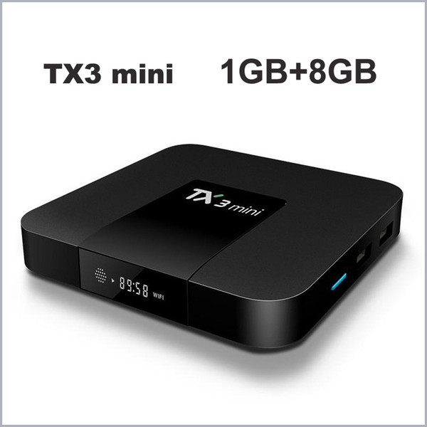 TX3 Mini TV BOX 1GB RAM 8GB ROM Quad Core Amlogic S905W Smart Box Android 7.1 Media Player Support Wifi DLNA 3D MQ10