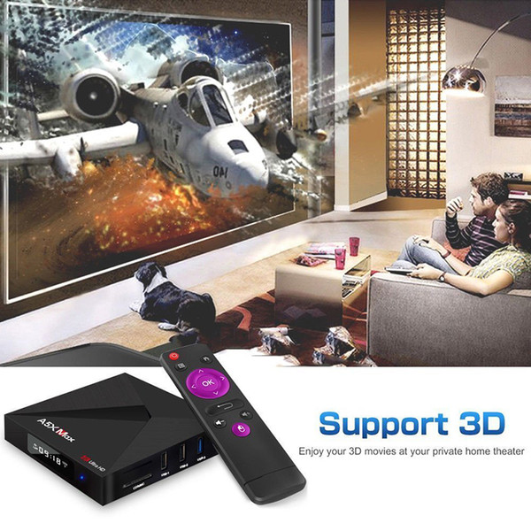 A5X MAX 4GB 32GB RK3328 Quad-Core Android 8.1 4K TV BOX WIFI USB 3.0 Media Player