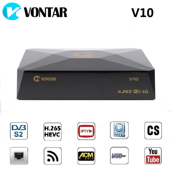 5pcs VONTAR V10 H.265 DVB-S2 8PSK Digital Satellite Receiver Support 3G 4G modem CS cline Stalker Xtream USB Wifi CCAMD NEWCAMD MGCAMD