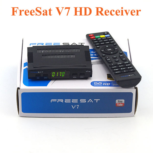 Freesat V7 DVB-S2 HD with USB Wifi Satellite TV Receiver Support PowerVu Biss Key Cccamd Youtube Youporn Set Top Box