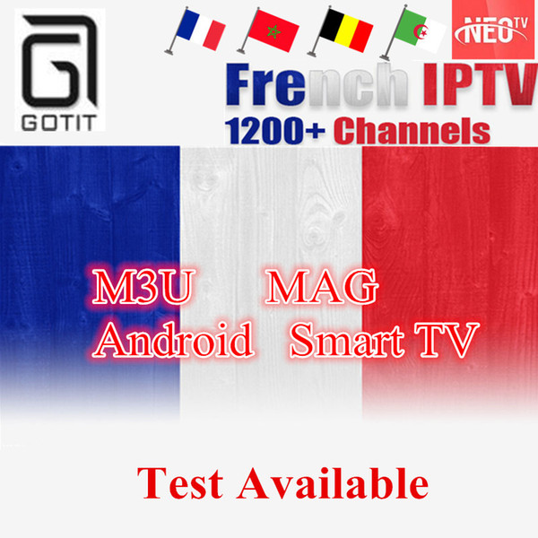 NEOTV QHDTV French IPTV for Smart TV with 1200+ Spain Tunisia Morocco Germany Portugal PayTV and VOD of FR AR USA with AV Cable