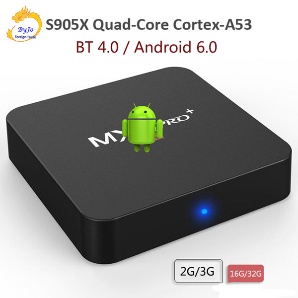 MXQ Pro+ Android TV Box S905X Quad Core 2G 16G or 3G 32G Android 6.0 TV BOX 2.4G Wifi Bluetooth 4.0 Set top box Iptv 4k ultra smart tv