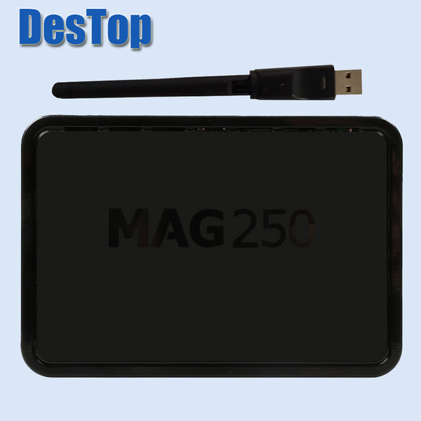 Mag250 Smart IPTV Set Top Box Linux Operating System Decoder Support USB Wifi M3U Playlist Portal Stalker Internet Tv Box