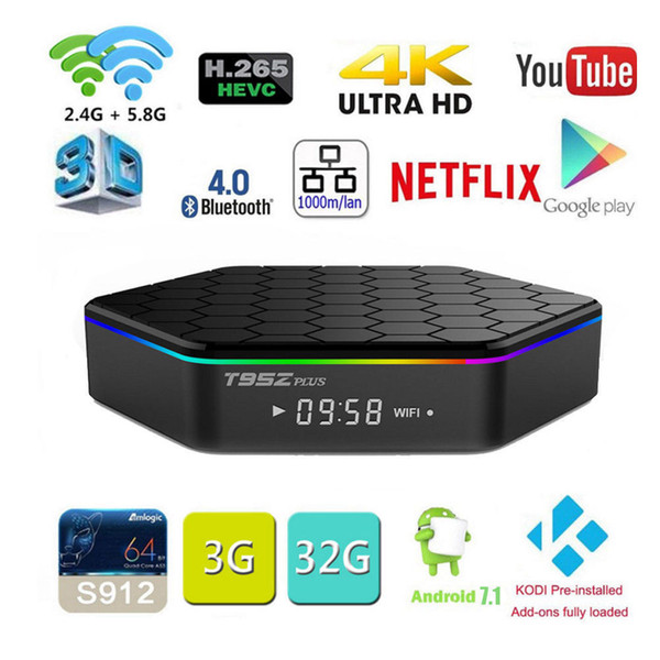 T95R PRO Android 7.1 tv Box Amlogic S912 Quad Core 2GB 16GB Media Player Smart iptv Box Better MXQ PRO T95Z Plus