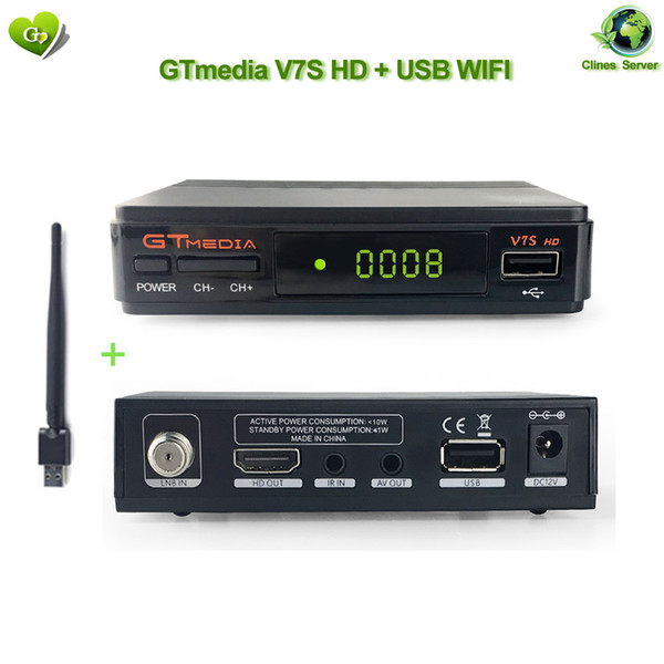 Satellite TV Receiver Gtmedia V7S HD Receptor with usb wifi for DVB-S2 Satellite Decoder update Freesat V7 HD Youtube power vu CCcam newcamd