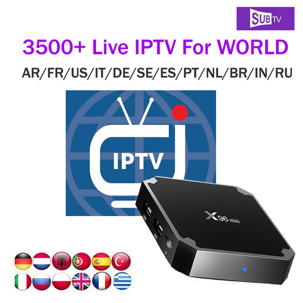 X96 mini with 3400+ SUBTV IPTV Server for UK Canada Spain Germany Poland Swizerland Albanian Belgium Romania VOD films 1GB x96mini iptv box