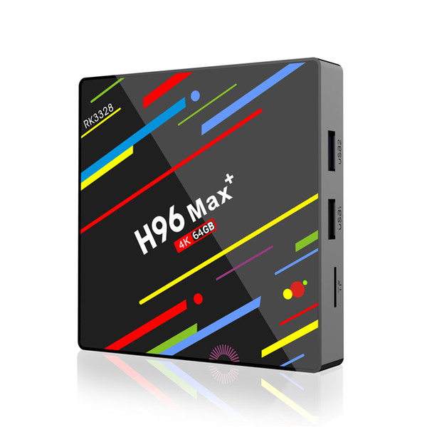 2019 Hot H96 MAX+ Smart Android 8.1 TV Box RK3328 Quad Core 4GB RAM 64G ROM USB 3.0 2.4G+5G WiFi H.265 UHD 4K Media Play Set Top Box tvbox