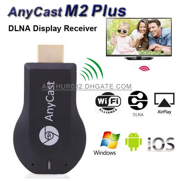 AnyCast M2 Plus iPush Mini WiFi Display TV Dongle Receiver 1080P Airmirror DLNA Airplay Miracast Easy Sharing HDMI Android TV Stick for HDTV