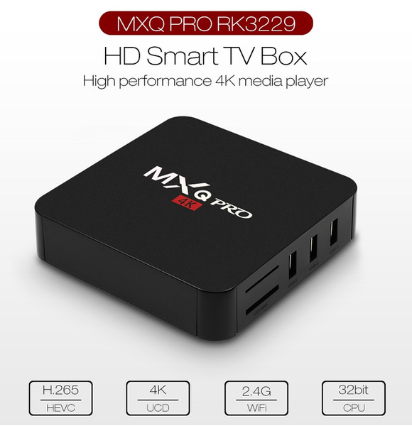 Android7.1 Mxq Pro Smart Android TV Box RK3229 Quad-core 2.4G Wireless Wifi 1GB 8GB H.265 2K 4K HD Media Playe