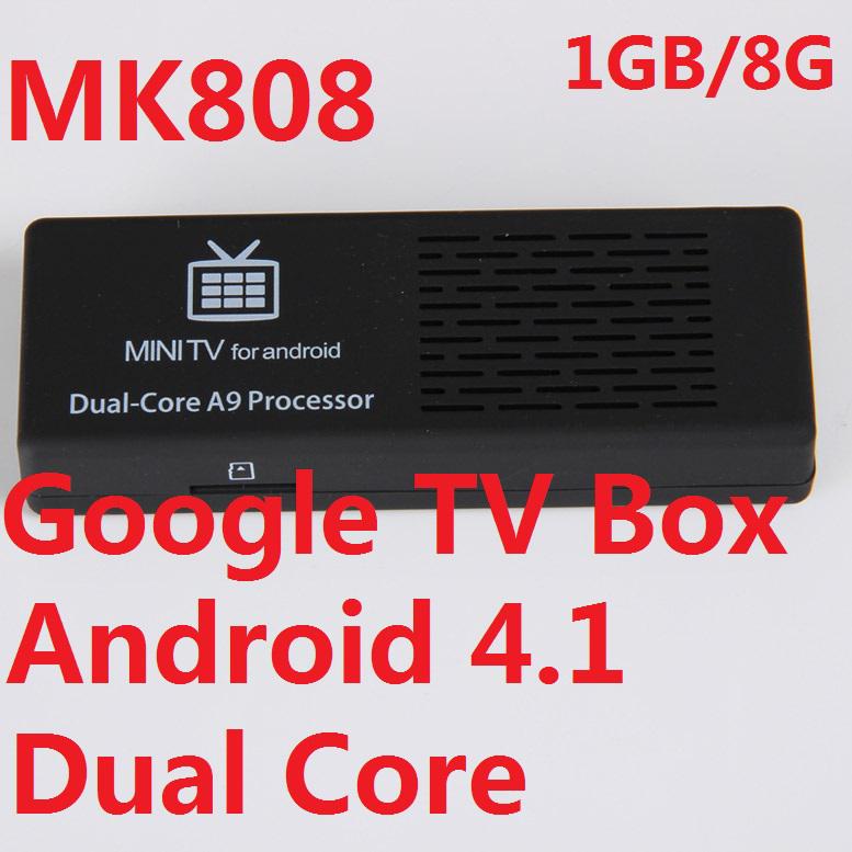 MK808 Google Android 4.1.1 Jelly Bean Mini PC Dual Core RK3066 Cortex-A9 Stick TV Box Dongle 1GB/8GB