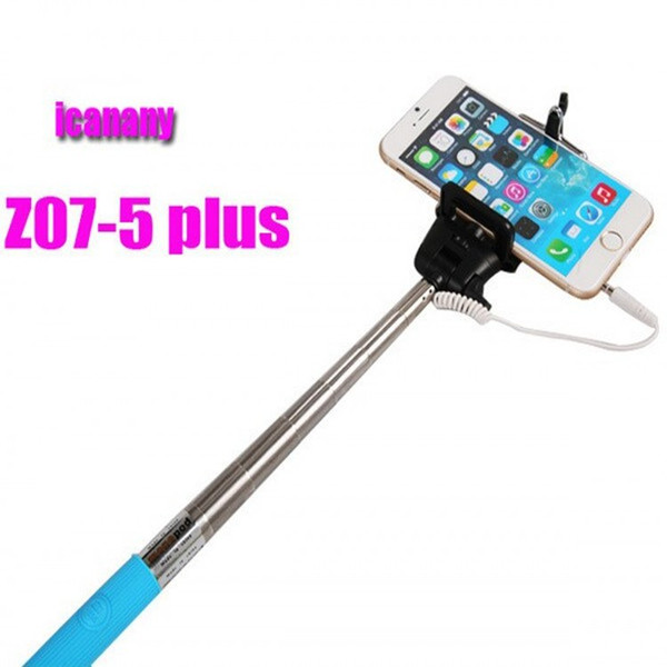 22-100 CM Extendable Handheld Monopod Audio Cable Wired Palo Selfie Stick For Iphone 6 plus 5s 4s Samsung Android Self-Pole