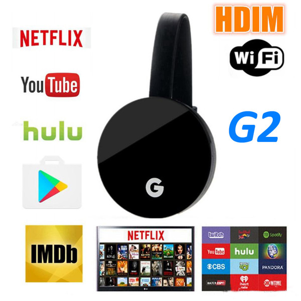 New MiraScreen G2 TV Dongle Anycast Crome Cast for Netfix YouTube Display Miracast Google Chromecast 2 HDMI WiFi Receiver For Phone PC