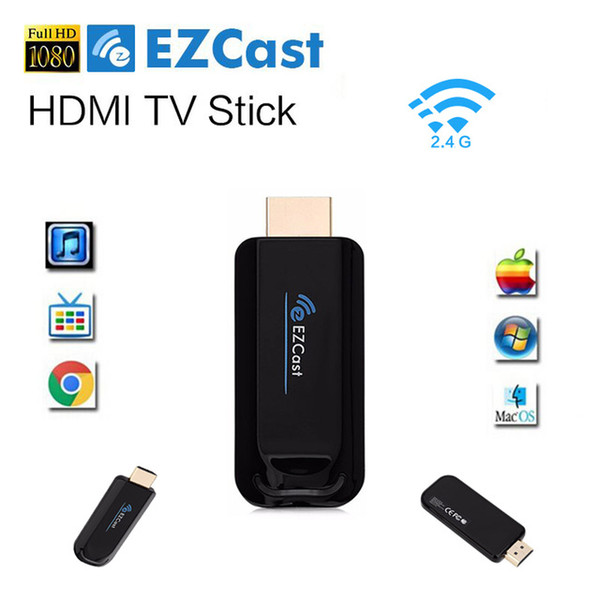 New Hardware Design EZCast TV Dongle Dual Band 5G 2.4GHz Wireless WiFi Miracast Airplay DLNA TV Stick Support Smartphone PC Mac +B