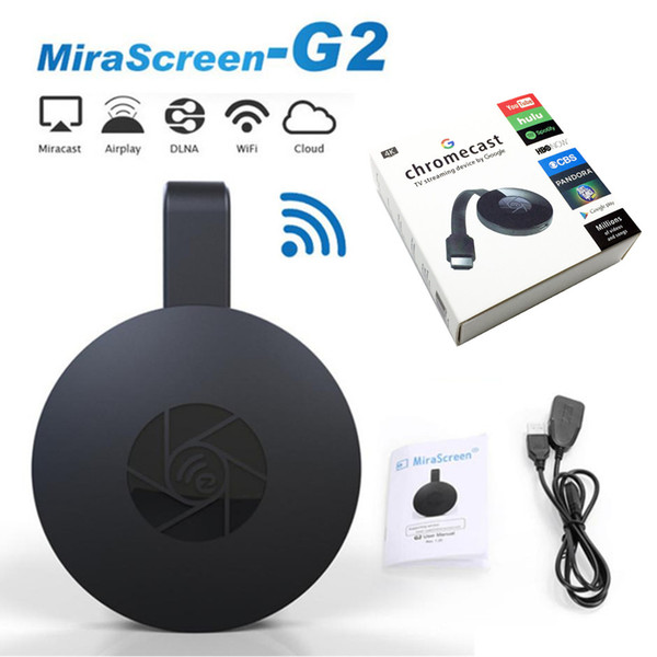 MiraScreen TV Stick G2 Dongle HDMI Anycast Chromecast Miracast DLNA Airplay WiFi Display Receiver Support Windows Andriod TV