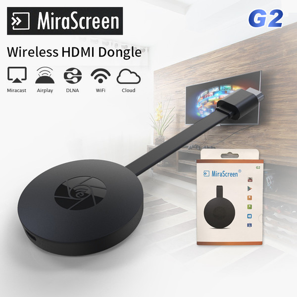 Mirascreen G2 Wireless WiFi Display Dongle Receiver 1080P HD TV Stick Airplay Miracast Media Streamer Adapter Media for Phone TV