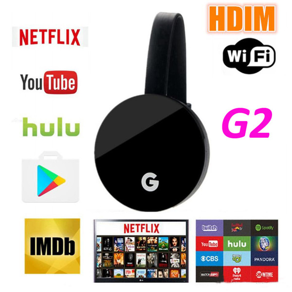 G2 TV Dongle Anycast Crome Cast for Netfix YouTube Display Miracast Google Chromecast 2 HDMI WiFi Receiver For Phone PC