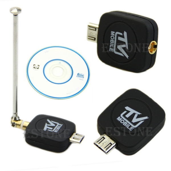 Free shipping HDTV Mini DVB-T Stick Dongle for Android Tablet Smartphone Black