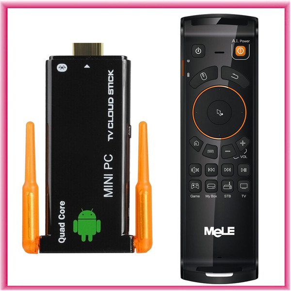 Quad core J22 CX-919II RK3188 Dual Bluetooth Android 4.4.2 2GB/8GB Dongle Mini PC Stick TV Box + Mele F10 Deluxe Keyboard mouse