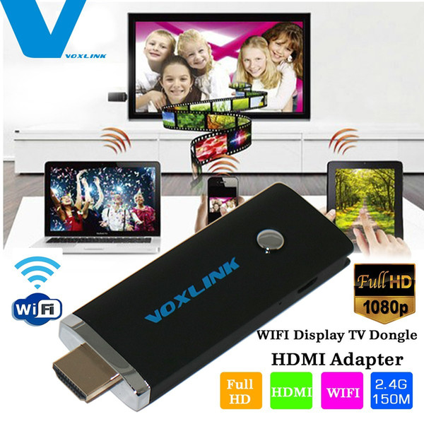 Voxlink 2.4G 150M 1080P Smart WIFI Display HDMI Adapter Airplay/Miracast/DLNA Mirroring TV Dongle for Windows iOS Andriod