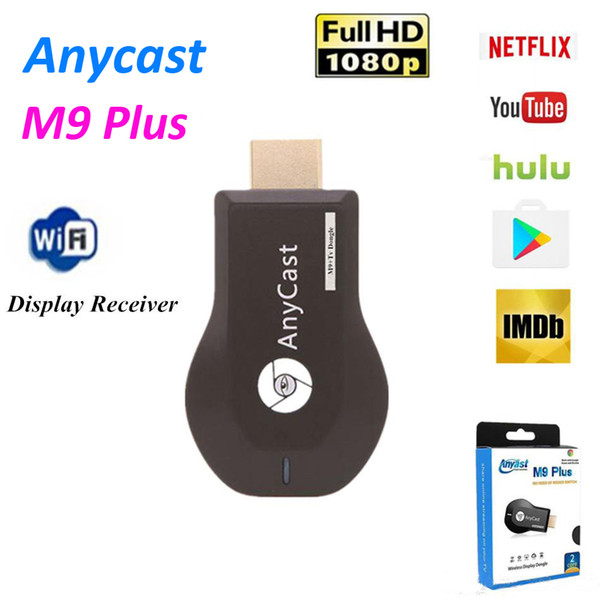 HD TV Stick AnyCast M9 Plus for Chromecast Youtube Netflix 1080P Wireless WiFi Display TV Dongle Receiver DLNA Miracast for Phone Tablet PC