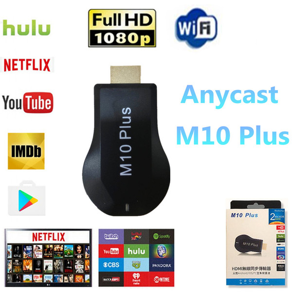 AnyCast M10 Plus WiFi Display Dongle Receiver for Chromecast Netflix Youtube 1080P HDMI TV DLNA Airplay Miracast for iOS Mac Android