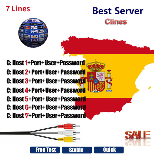 1 Year CCcam Europe 7 Clines Server HD 12 Months account for Spain UK Germany French Italy Poland Satellite Decoder