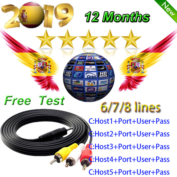 Europe HD cable 1 Year CCCams for Satellite tv Receiver 6-8 Clines WIFI FULL HD DVB-S2 Support Spain cline ccam Server