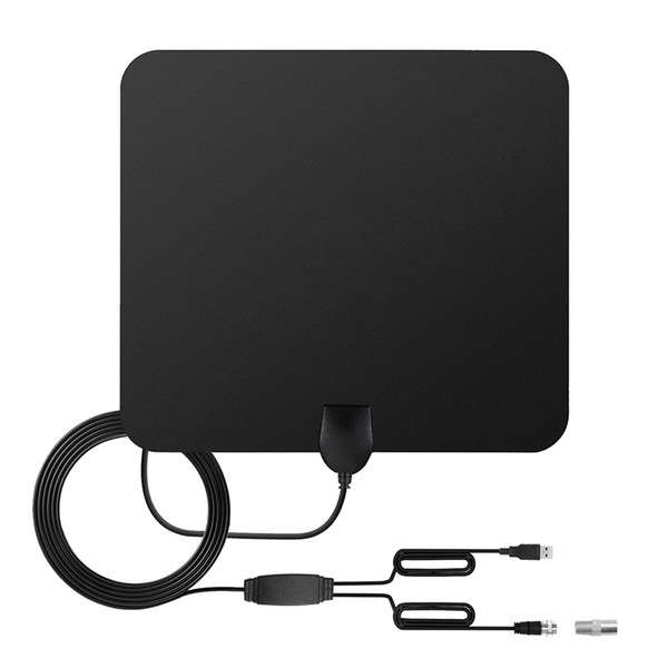 80 Miles Range HDTV TV Amplified Indoor Flat Digital TV Antenna Television Antenna ATSC DVB ISDB Interior Signal Amplifier