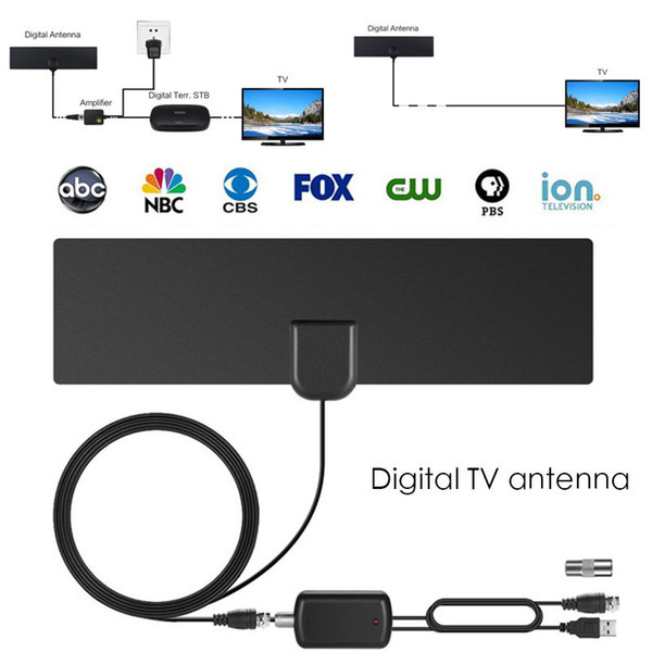 Version TV Antenna, Indoor Digital HDTV Antenna Amplified 50 Mile Range 4K HD VHF UHF Freeview for Life Local Channels Broadcast