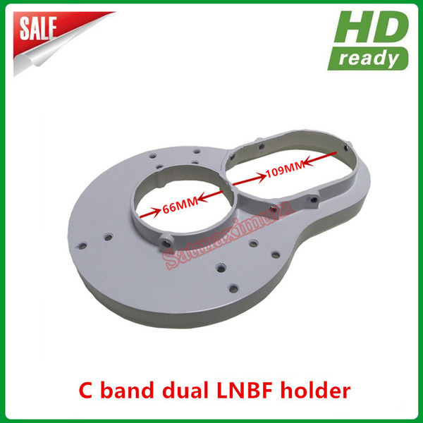 Free shipping Aluminium Twin LNB bracket fixed 2pcs LNB on C dish antenna