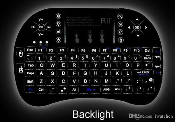 I8 Fly Air Mouse Mini Wireless Handheld Keyboard 2.4GHz Touchpad Remote Control For M8S MXQ MXIII universal TV box with background light