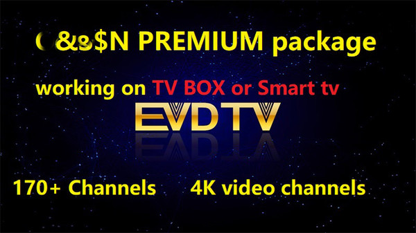 PREMIUM package of evdtv 170 channels 4K VIDEO Channels ARABIC VOD EPG working on Smart tv android tv box MAG250 254 mobile computer