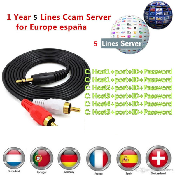 New cccam servers 1 year Europe 5 cline HD account for Spain UK Germany French Italy Poland Satellite Decoder IKS