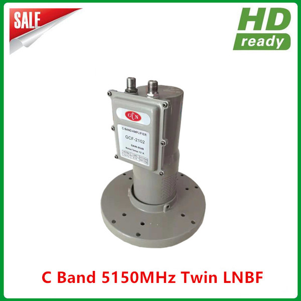 High Gain Digital Ready HD Twin output C band LNBF with L.O 5150MHZ