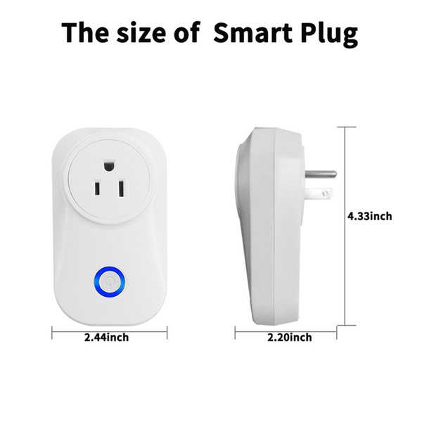 US Plug Smart Wifi Plug LED Light Display Google Home Accept Alexa Control Smart Socket with usb connect