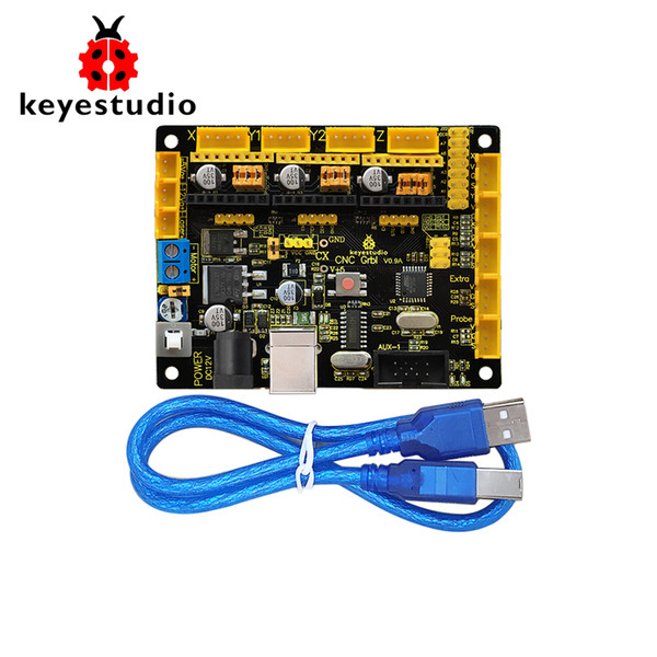 New Keyestudio CNC GRBL V0.9 Shield Board +USB Cable for Arduino CNC/Laser Engraving