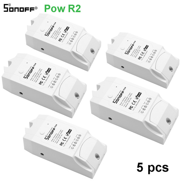 5PCS ITEAD SONOFF POW R2 3500W Wifi Switch Controller Real Time Power Consumption Monitor Measurement For Smart Home Automation