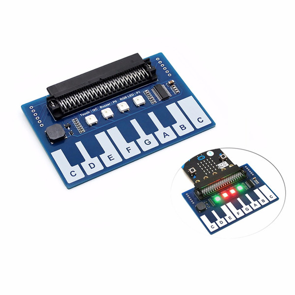 3.3V Mini Piano Module for BCC micro:bit microbit Touch Keys to Play Music, Capacitive Touch Controller TTP229, with 4x RGB LEDs