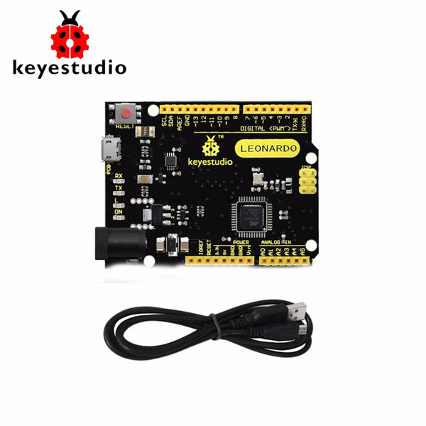 Free shipping! keyestudio ATmega32U4 Leonardo R3 Development board +1M Micro USB Cable For Arduino DIY Project