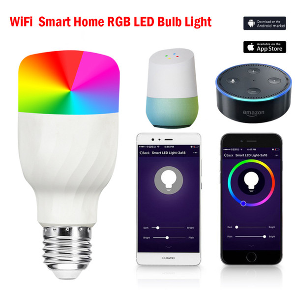 Cellphone APP WiFi Voice Contro LED Bulb Smart Home RGB Energy Saving Dimming Multicolor Light Bulbs Compatible Alexa Google