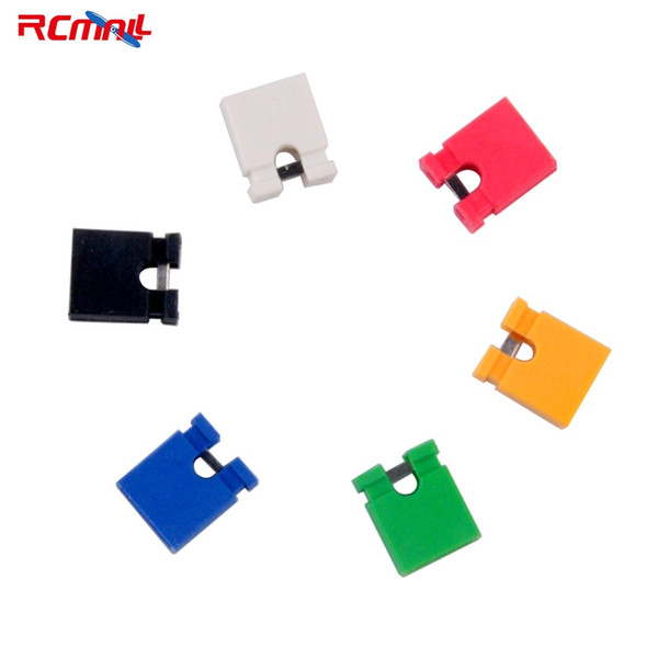 100PCS each color 2.54mm Pitch Cap Jumper Short-Connect Mini Micro Header Circuit Shunts red green black blue yellow white FZ253