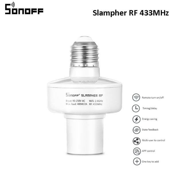 SONOFF Slampher RF433MHz WiFi Wireless Smart Control Light Bulb Holder E27 Universal Lamp Bulb For Smart Home Switch IOS Android