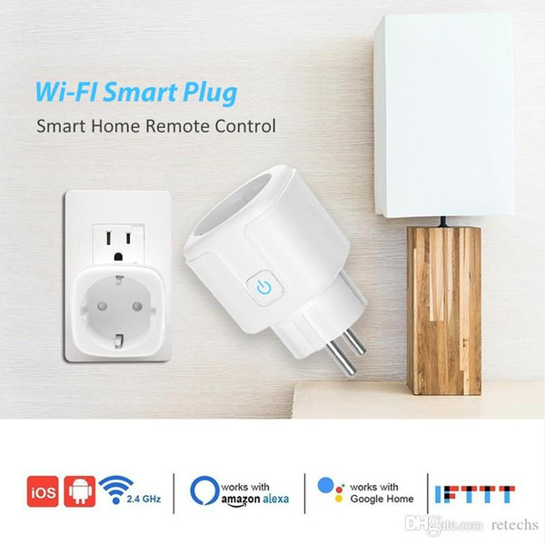 Smart plug,16A EU , wifi controler, smart with power monitor, wifi wireless smart socket with Google Alexa home voice control